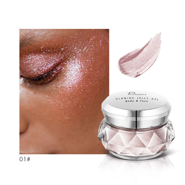 3D Contour Face Glowing Metallic Highlighter Glitter Bronzer Powder Pigment Cream Festival Makeup Cosmetics Highlighter Palette