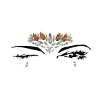 Holographic Rhinestone Tattoo Stickers Face Glitter Makeup Festival Party Makeup Body Art Gem Flash Tattoo Sticker Stage Make Up