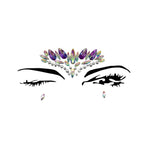 Holographic Rhinestone Tattoo Stickers Face Glitter Makeup Festival Party Makeup Body Art Gem Flash Tattoo Sticker Stage Make Up