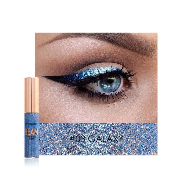 Focallure 5 Color Shimmer Eye Liner Korean Cosmetics Waterproof Pigments Shiny Silver Pink Blue Gold Glitter Eyeliner Makeup